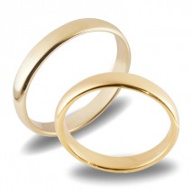 Forlovelsesringer gifteringer i gult gull glatte ca. 3mm