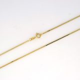 Veneziansk halskjede 1mm, gult gull