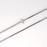 Veneziansk halskjede 1,3mm, hvitt gull