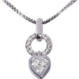 Diamantsmykke Madonna i hvitt gull 0,30 tw/si diamanter.