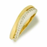 Ring i gult og hvitt gull 0,25 tw/si