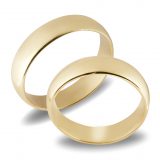 Forlovelseringer gifteringer gult gull glatte ca. 5 mm