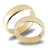 Forlovelsesringer gifteringer gult gull glatte ca. 6 mm