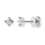 Lykke enstens �repynt hvitt gull 0,20 ct tw/si