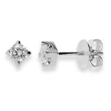 Lykke enstens �repynt  hvitt gull 0,40 ct tw/si