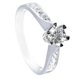 Ring hvitt gull 0,75 ct 1x0,54 tw/si + 0,21 tw/si