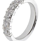 Alliansering hvitt gull 5x0,25 ct tw/si