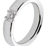 Alliansering hvitt gull 1x0,30 ct tw/si